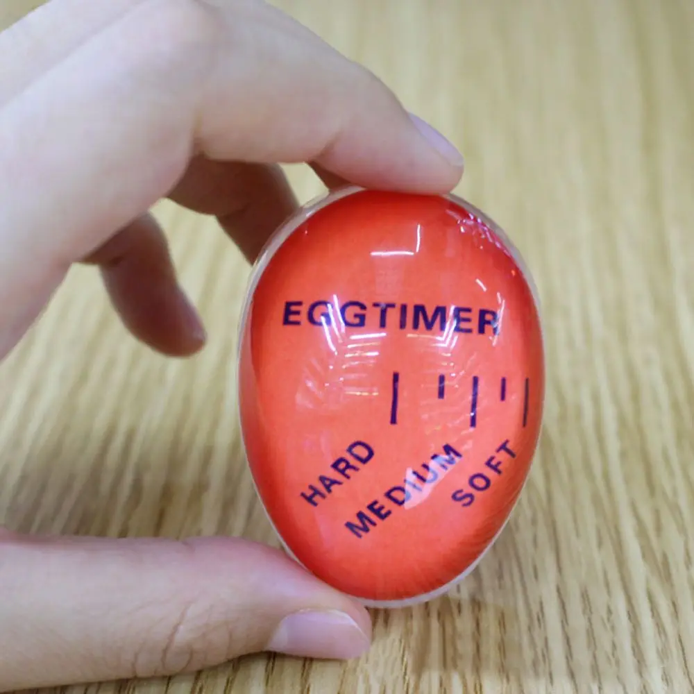 

1pc Kitchen Egg Timer Perfect Color Yummy Soft Hard Boiled Eggs Cooking Kitchen Eco-Friendly Resin Egg Timer Red Timer Supplies