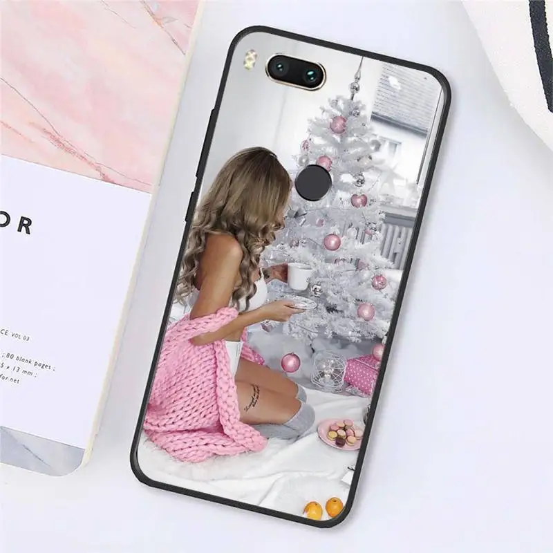 

Vogue Christmas girl Phone Case For Xiaomi Redmi note 7 8 9 t k30 max3 9 s 10 pro lite Luxury brand shell funda coque