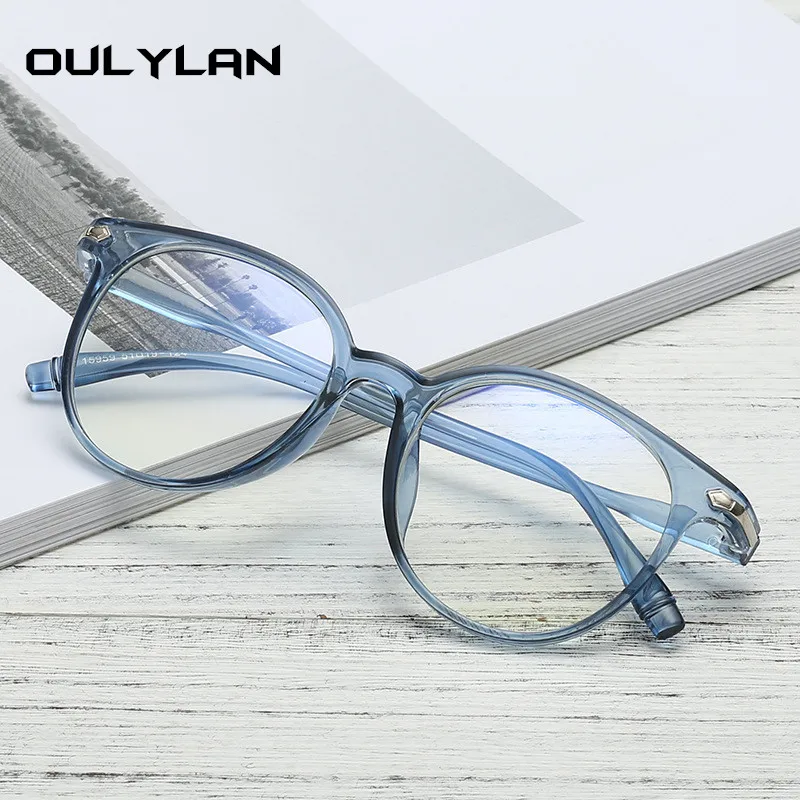 Oulylan, модные женские очки, оправа, винтажные оправы для очков, мужские, Ретро стиль, круглые, прозрачные линзы, оптические очки
