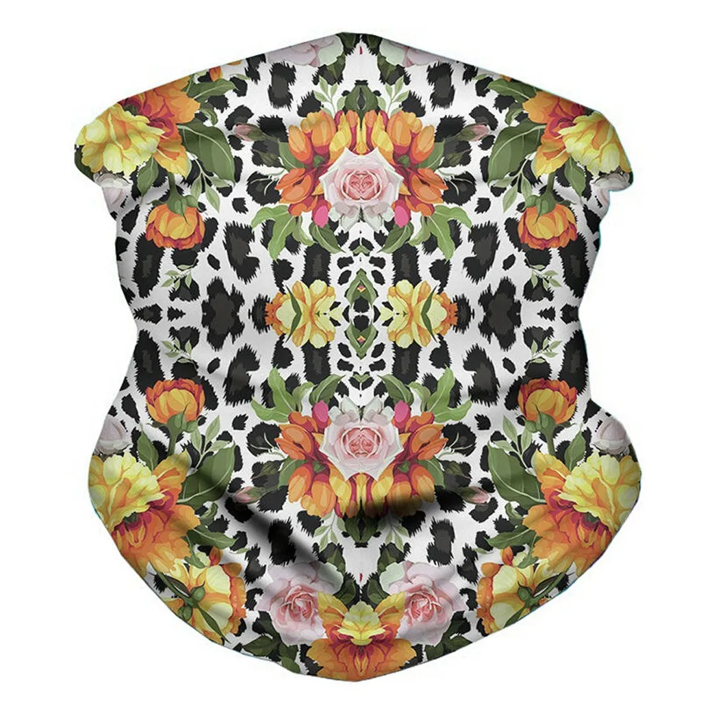 Summer Outdoor Riding Mask Sunflower Elastic Face Scarf Dust-proof Sun Protection Neck Breathable Reuse Seamless Bandana | Аксессуары