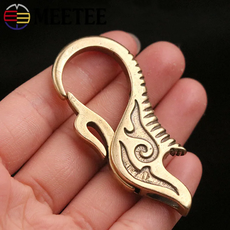 1/2 шт 58 мм Твердый латунный автомобильный брелок для ключей с пряжками мужской