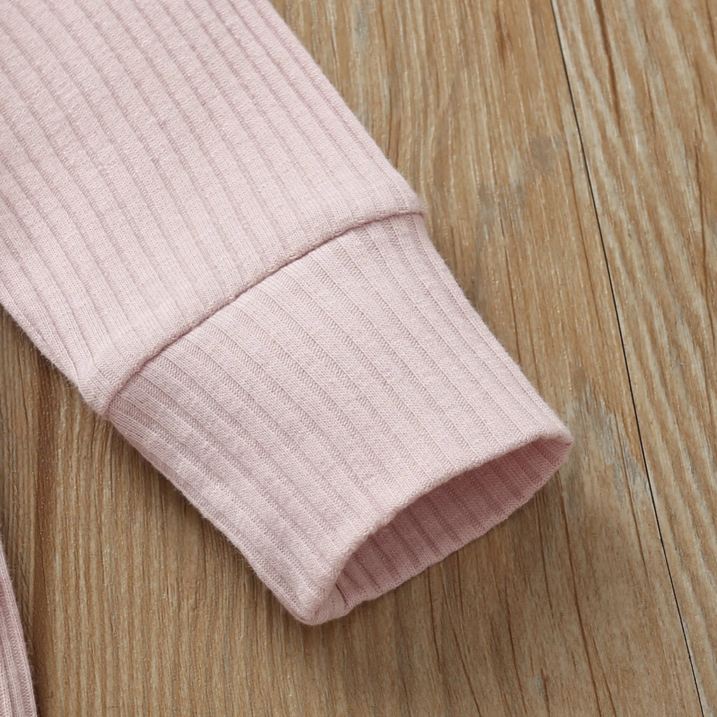 

2020 Baby Spring Autumn Clothing Newborn Infant Baby Boy Girl Cotton Romper Knitted Ribbed Jumpsuit Solid Clothes Warm Outfit