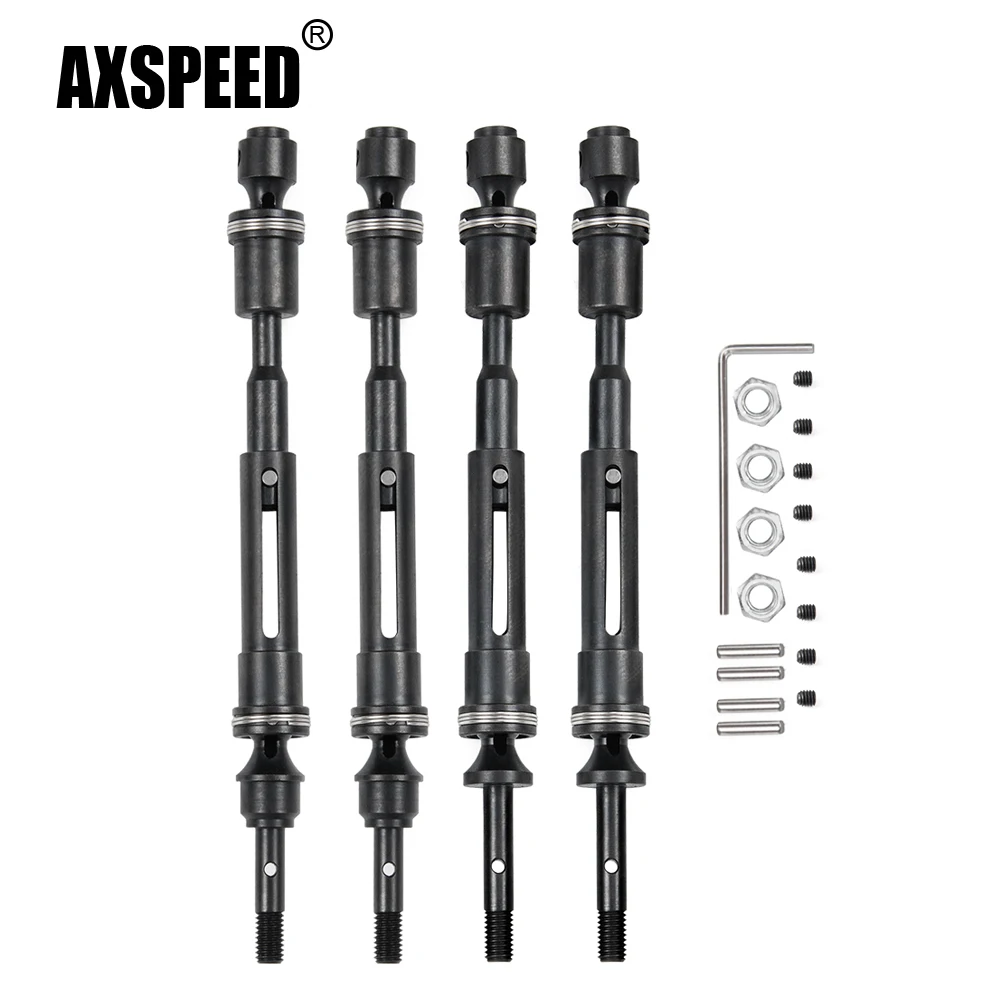 AXSPEED CVD стальной передний и задний приводной вал в сборе сверхмощный для 1/10 Traxxas