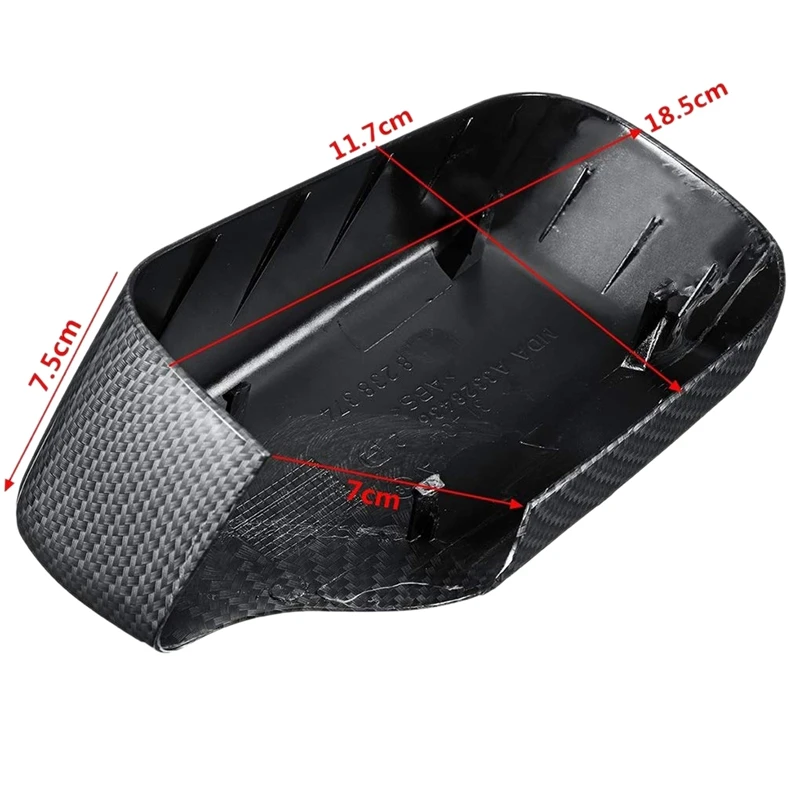 

1 Pair Rearview Mirror Covers Carbon Fiber Pattern Caps & 4 Pcs Dashboard Console Gear Box Panel Frame Decal Cover