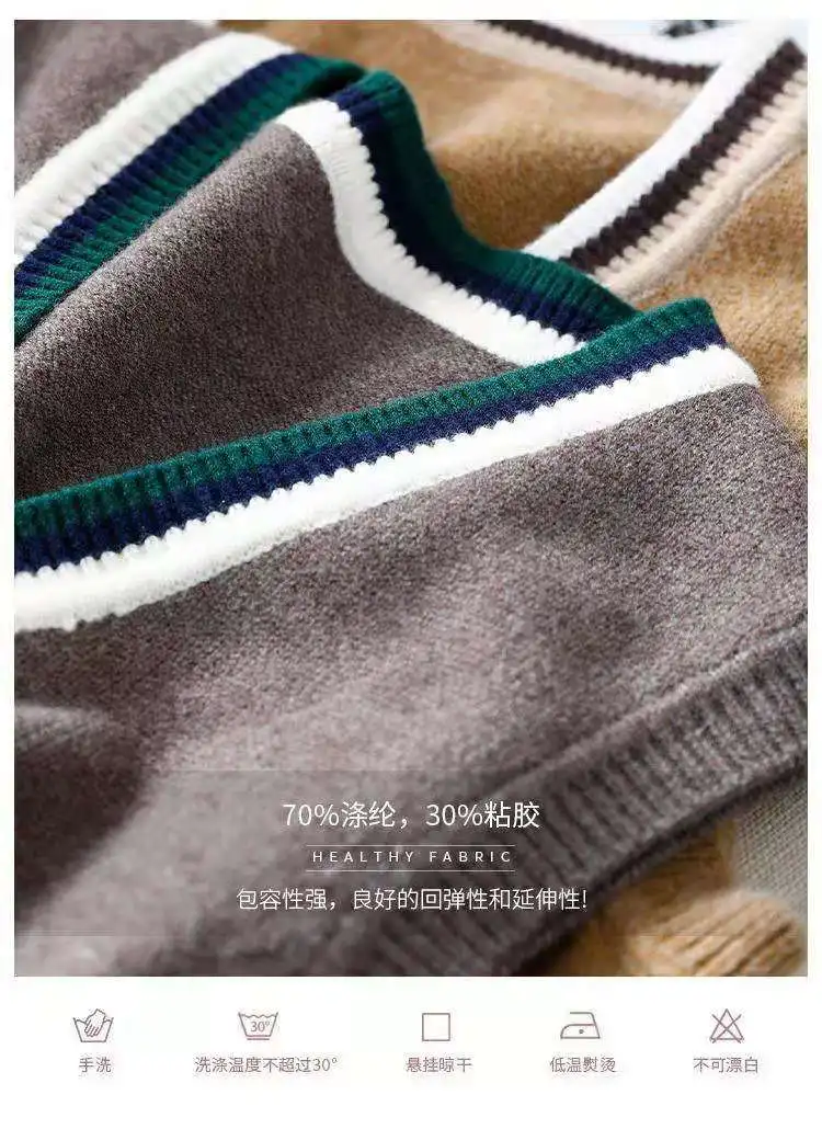 Женский трикотажный жилет однобортный без рукавов в европейском стиле из