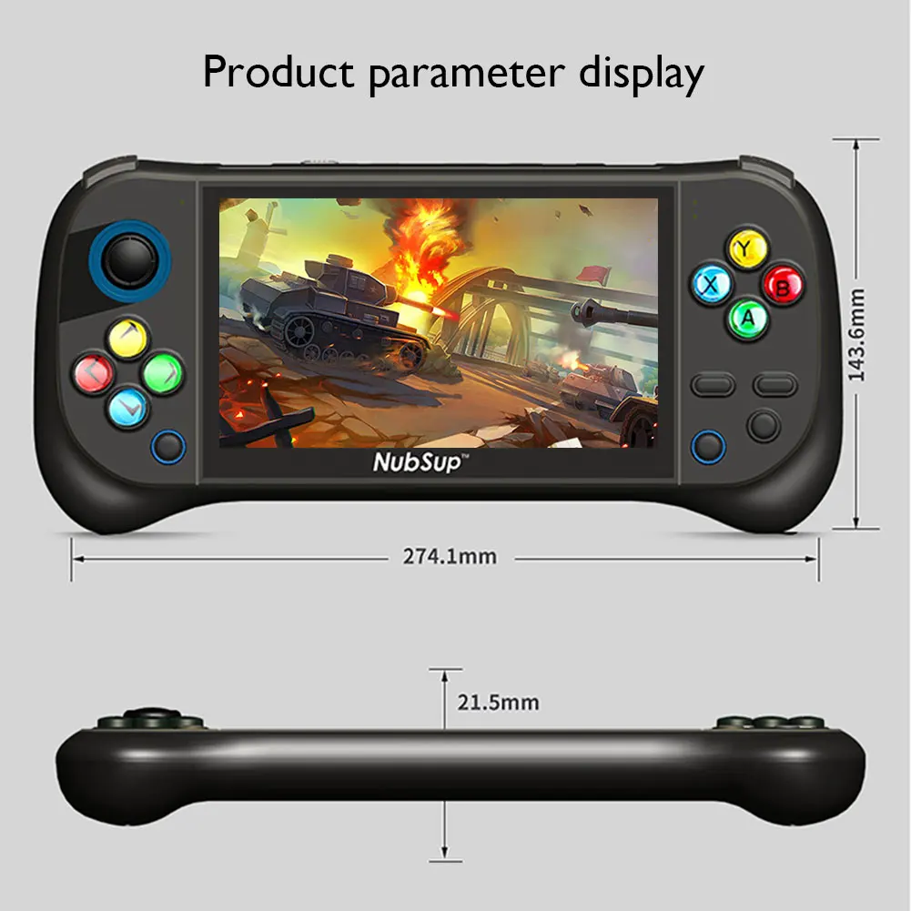

Portable Handheld Game Player Pocket Multi-function Video Game Console Built-in 3000 Games 5-inch HD Screen for Kids Adults Gift
