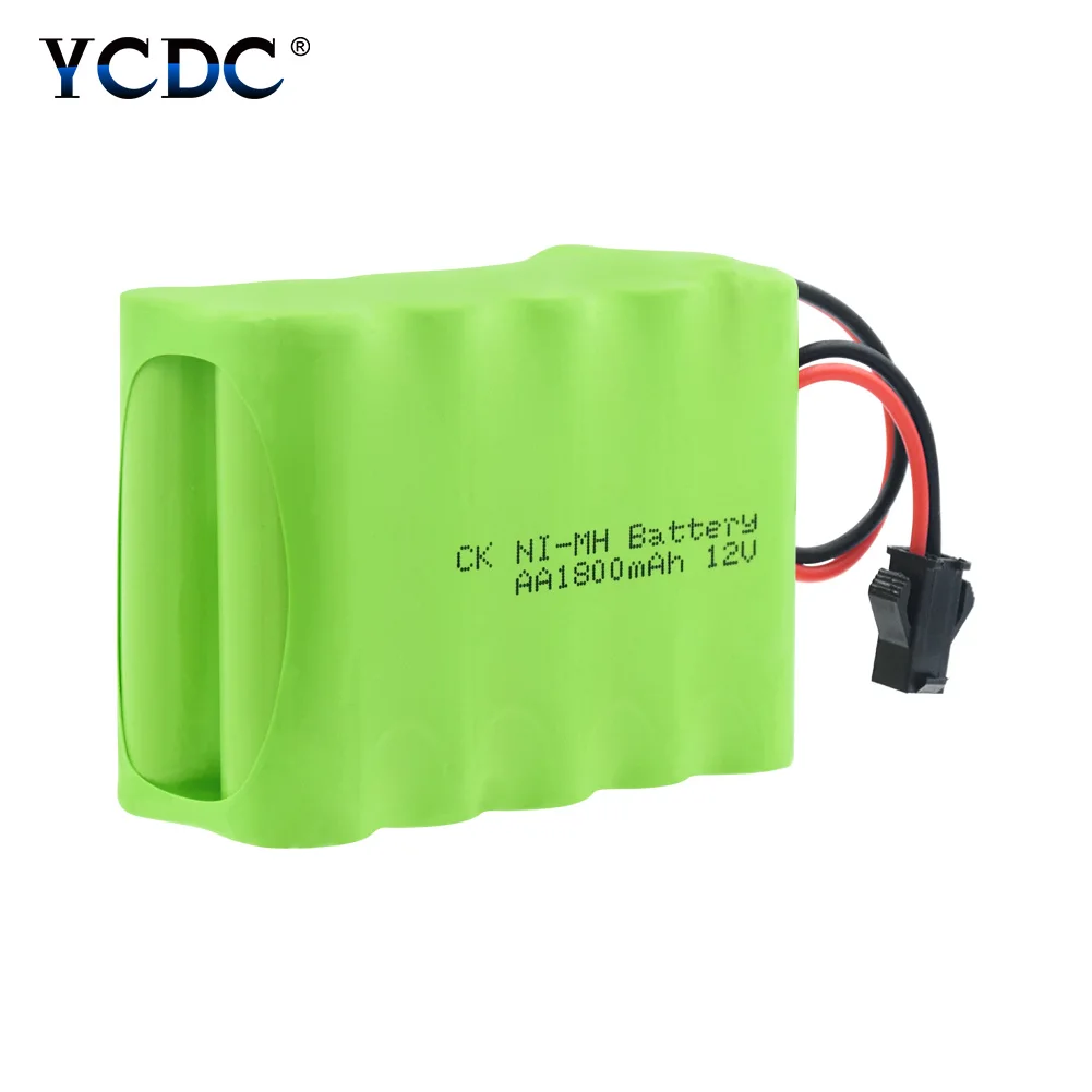 12V AA Ni MH аккумулятор группы 1800mAh перезаряжаемые с SM/L6.2 2 Pin Разъем для RC моделей