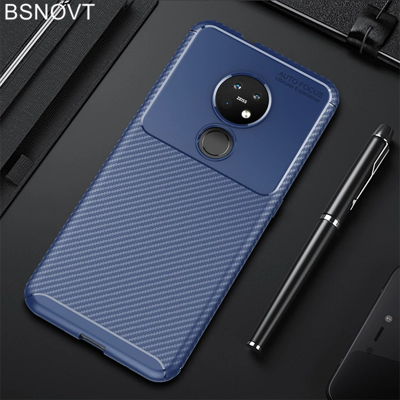 

For Nokia 6.2 Case Soft Silicone Slim Carbon Fiber Shell 6.3 inch Anti-knock Phone Case For Nokia 6.2 Cover For Nokia 6.2 Case