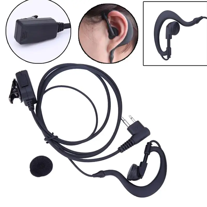 

Portable Headset For Radios Walkie Talkie Earhook GP88 GP300 Earpiece Accessories 2 Pin PTT Mic Covert Acoustic Tube Earphone
