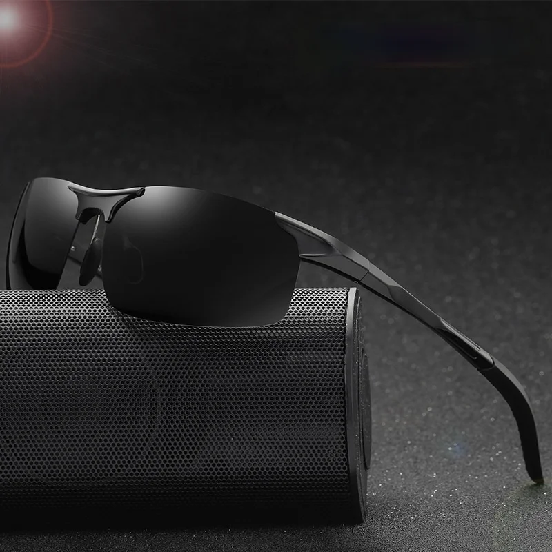 

Солнцезащитные очки AORON мужские, Поляризованные, спортивные, для вождения, в алюминиевой оправе, без оправы, с антибликовым покрытием UV400