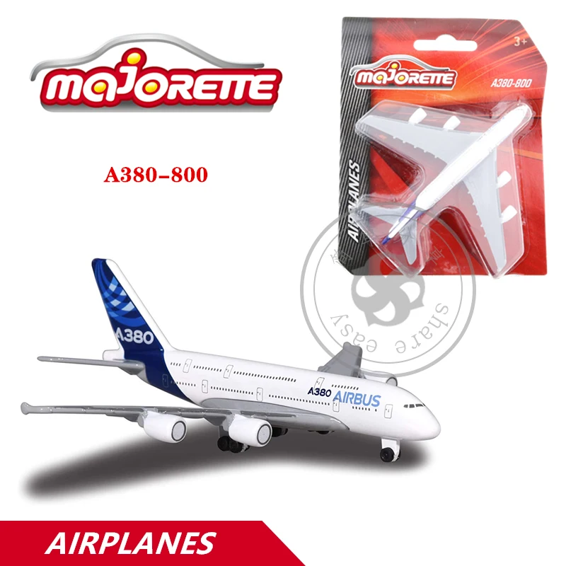 Majorette 1/64 серии самолетов автомобиль Airbus A380-800 горячий поп дети игрушки моторные