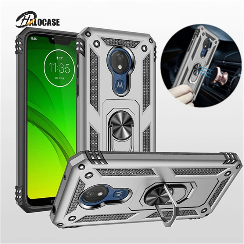 

For Motorola Moto G6 G7 Plus G8 Power Lite G9 Play Case Magnetic Ring Stand Holder Cover for Moto E5 E6 E6S E6i E7 Power 2021