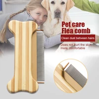 pet cleaning comb flea combs with bamboo handle for safe removal fleas and skin debris on all coat types for dogs cat j99store