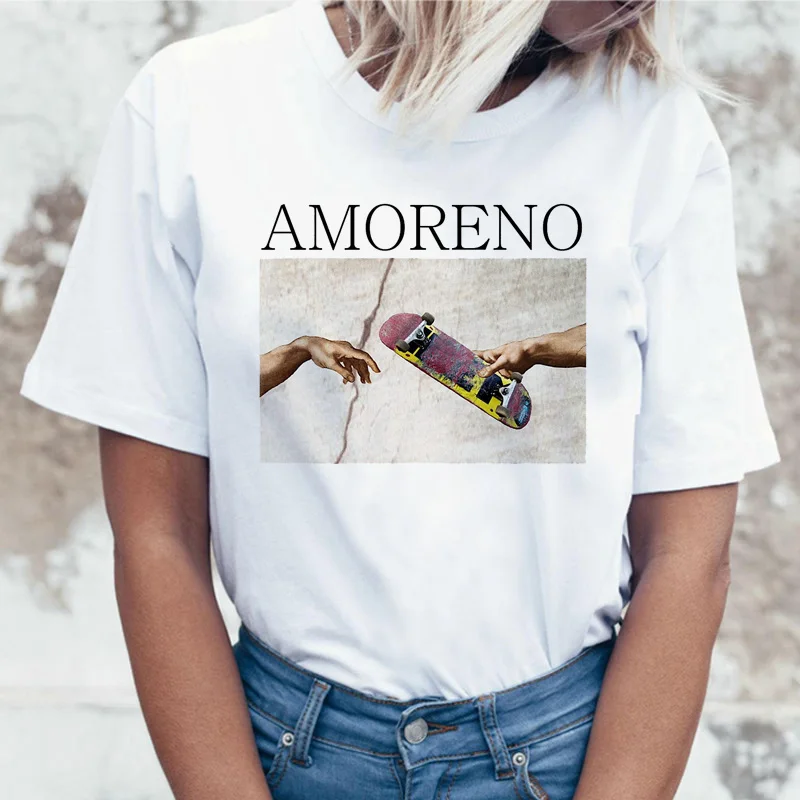 Grunge Эстетическая Tumblr Корейская одежда Стиль Женская футболка Топ Футболка