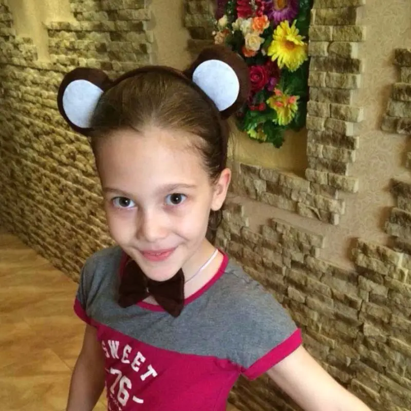 Детский костюм животного для взрослых из 3 предметов милый головной убор с ушками