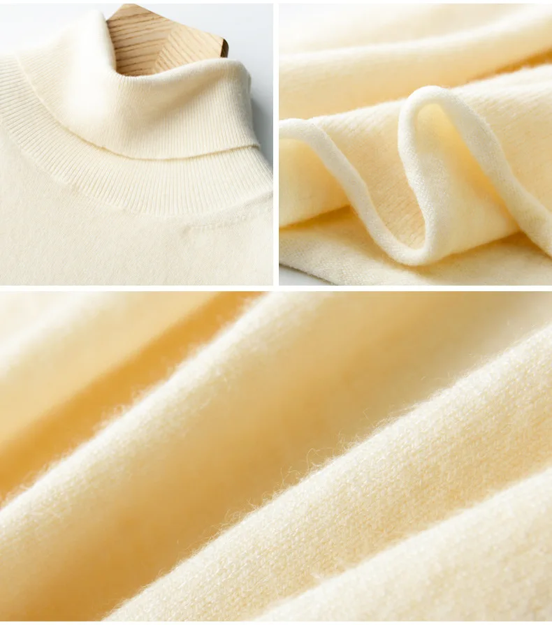 2019 осенний свитер с высоким воротом Женский вязаный длинным рукавом облегающий