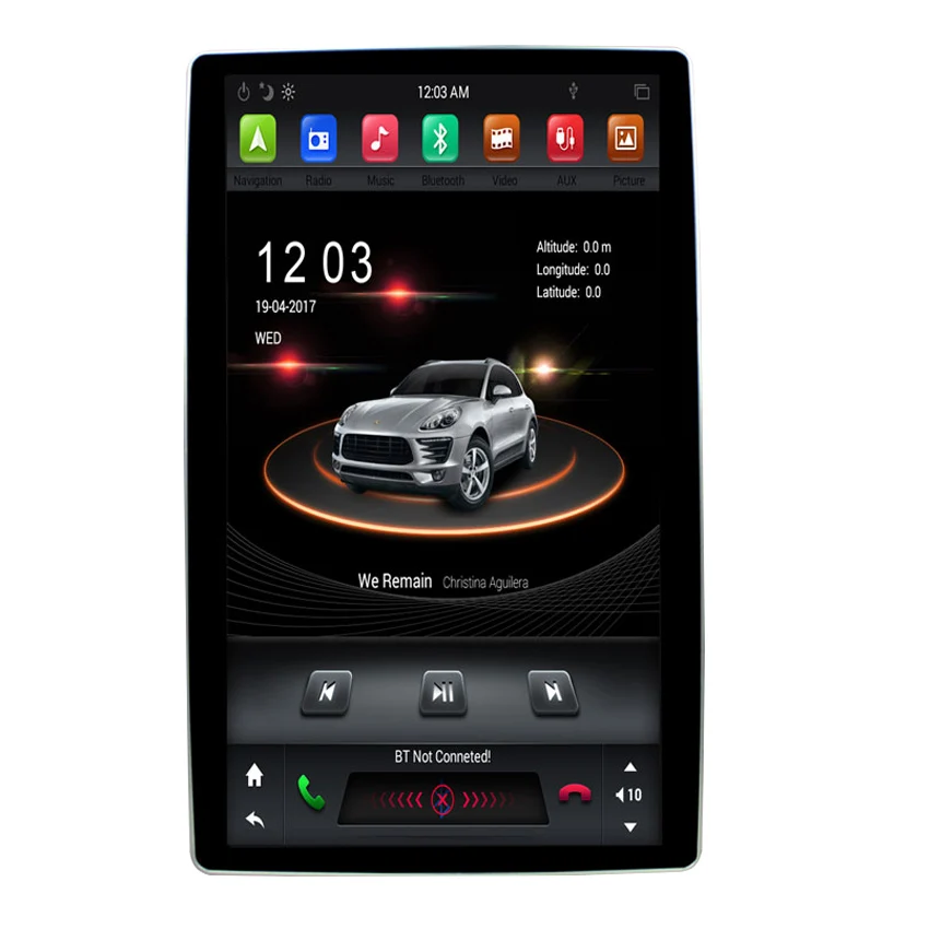 12," ips экран Android 8,1 автомобильный Радио Tesla Стиль 2 Din gps навигация авто радио для Honda Ford hyundai VW Toyota Kia Nissan