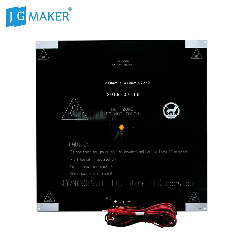 Подогреваемая платформа для 3D принтера JGMAKER A3S /A5/ A5S с 6 контактным паяльным