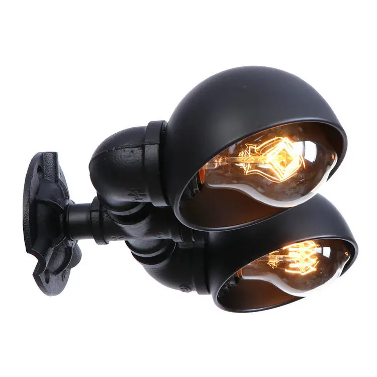 (A K) 220 В настенная лампа с водопроводной трубой ретро промышленное черное