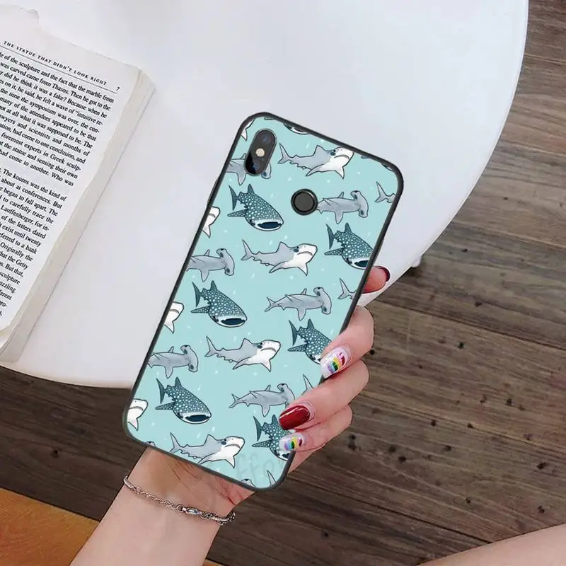 

Sharks cartoon horror animal Phone Case For Xiaomi Redmi note 7 8 9 t k30 max3 9 s 10 pro lite