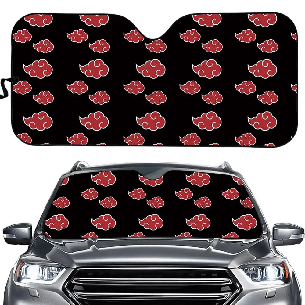 

INSTANTARTS Anime AKATSUKI Print Cat Sun Shade for Windshield Foldable Men Women Auto Accessories Sunshade Windshield Cover 2020
