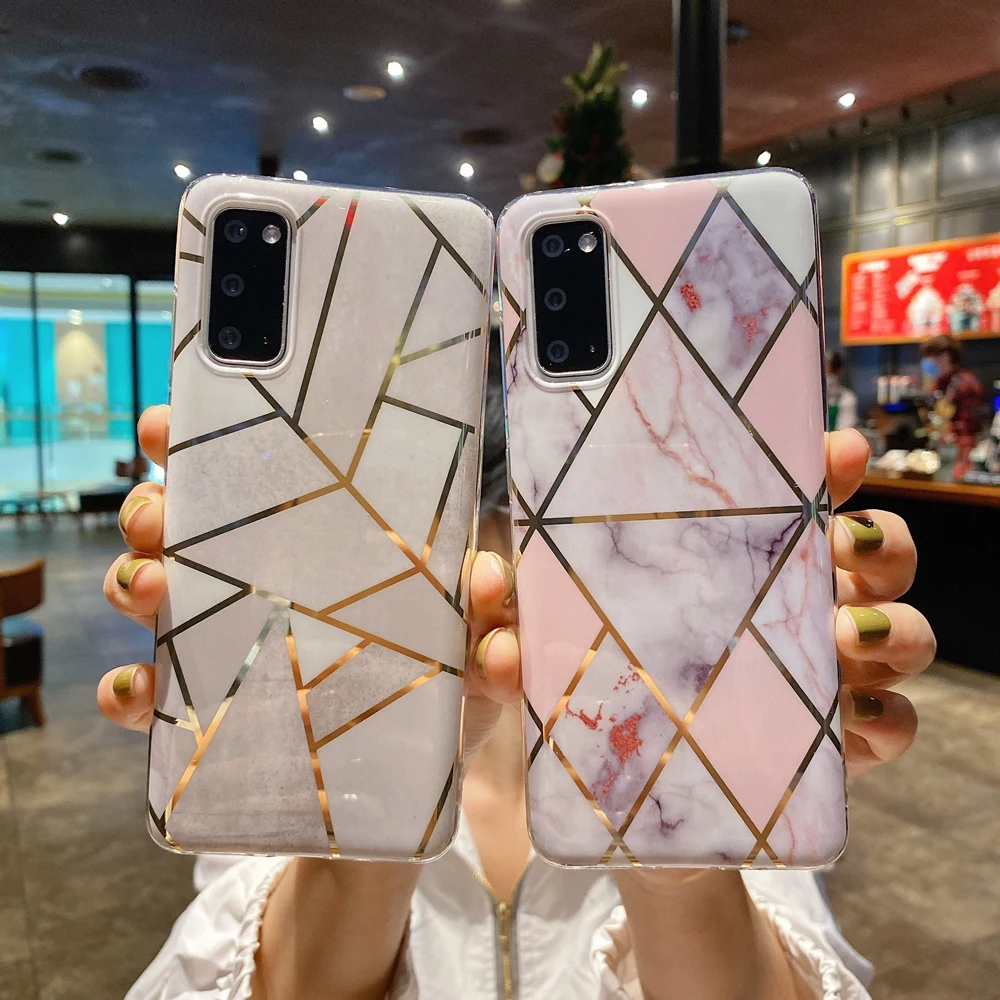Чехол с геометрическим узором для Samsung Galaxy Note 20 Ultra 10 Plus S20 FE S10 S9 S8 A51 A71 A50 A70 A30S