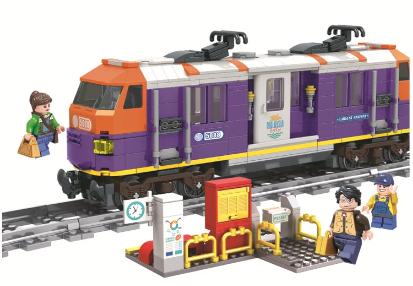 

Winner 5088 Malaysia Train City Technic Model Building Blocks Bricks Kids DIY Educational Christmas Toys For Children