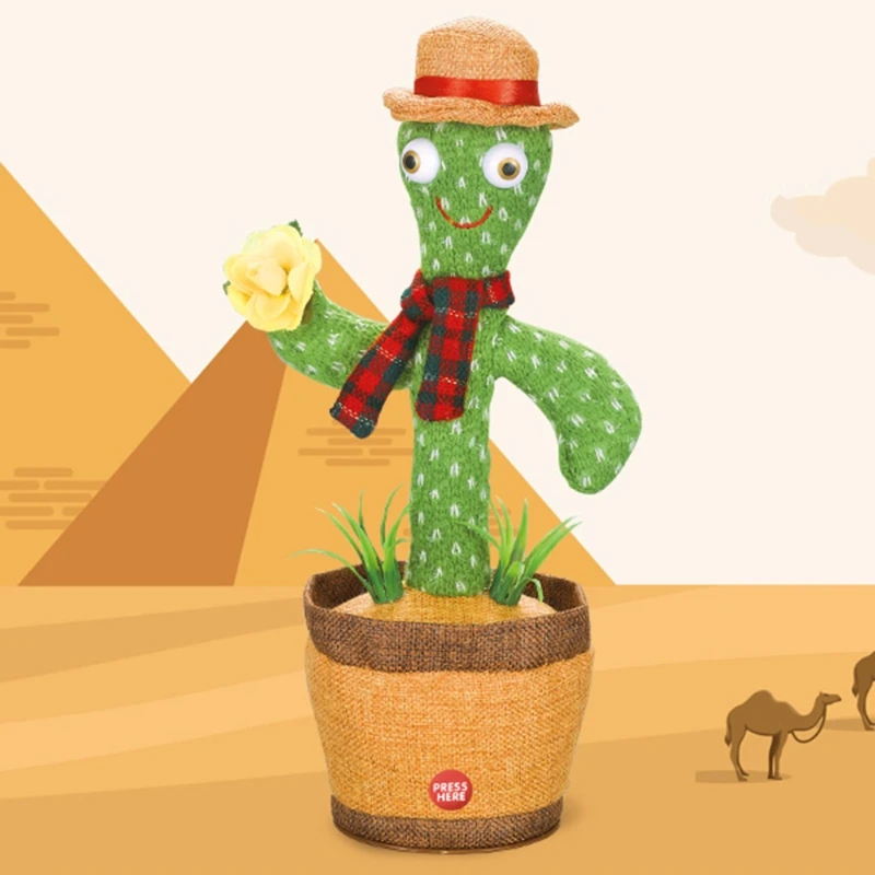 

Электронная игрушка-кактус, танцующие милые имитирующие игрушки, забавный подарок на день рождения для детей