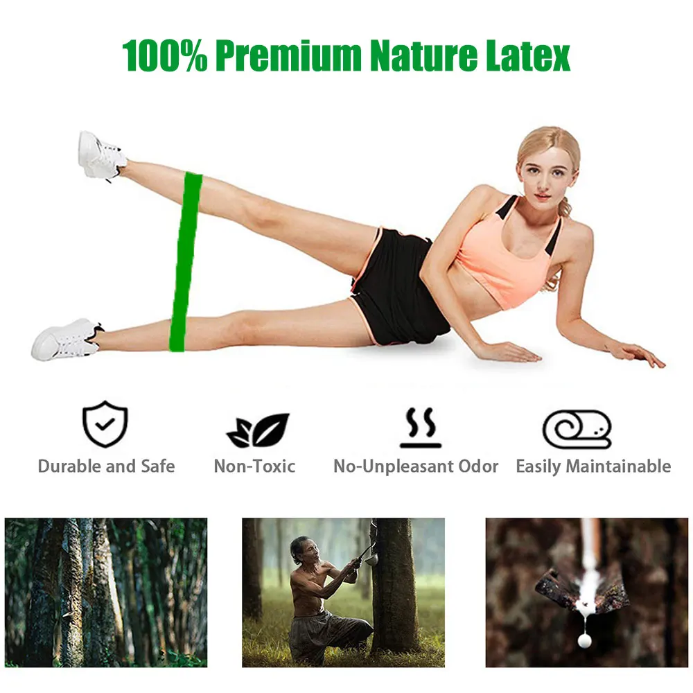 Спортивная резиновая Эспандеры эластичный Фитнес ремешок петли 60 см комплект