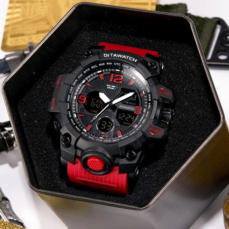 Часы DITAWATCH Мужские Цифровые роскошные стильные электронные спортивные