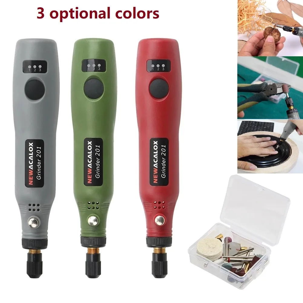

Mini Wireless Electric Grinder Set Drill Engraver Pen Polishing Abrasive Tools Wireless Electric Grinder Set Gray/Green/Red