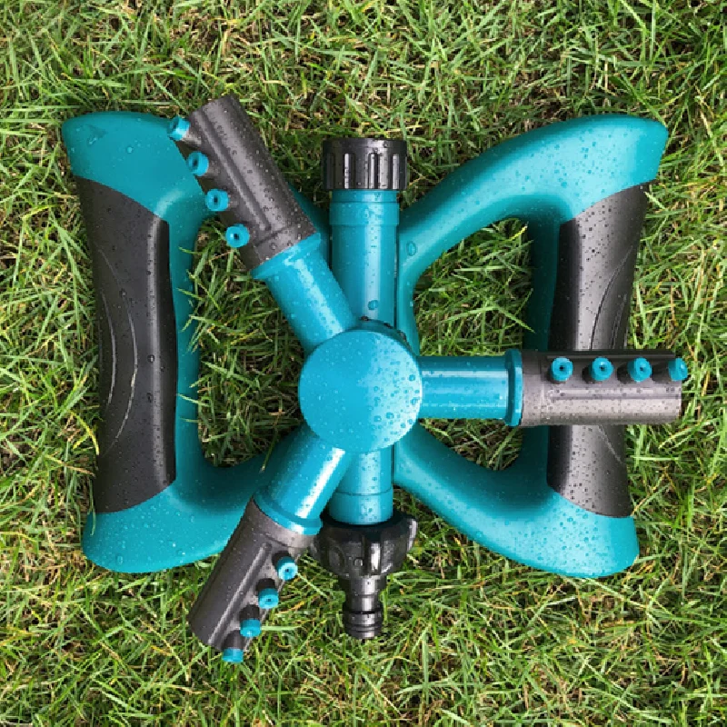 

360 Degree Automatic Rotating Sprinkler Rotary Three-prong Sprinkler For Nursery Irrigation Automatic Rotary Tandem Sprinkler