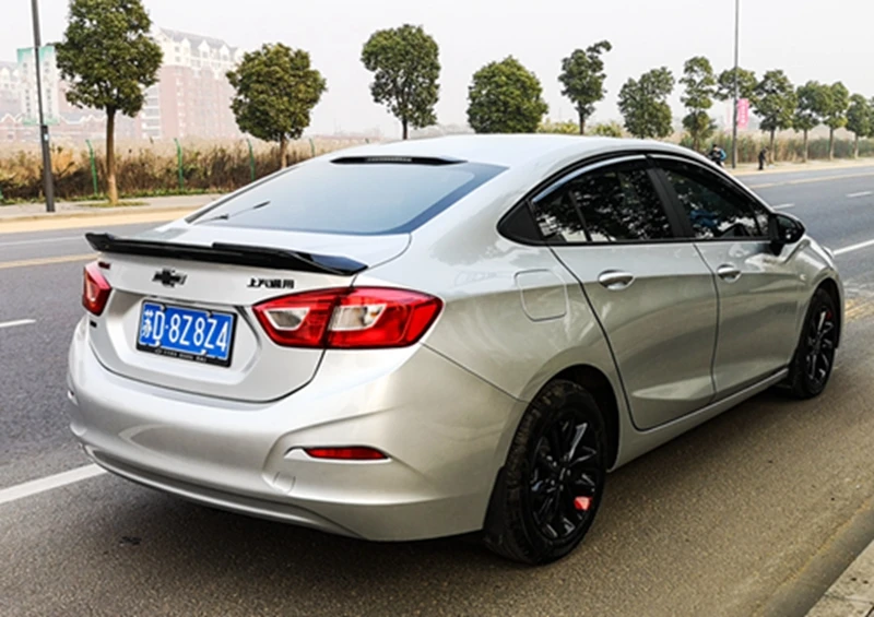 ABS пластик красный черный белый цвет крыла заднего спойлер багажника с Led