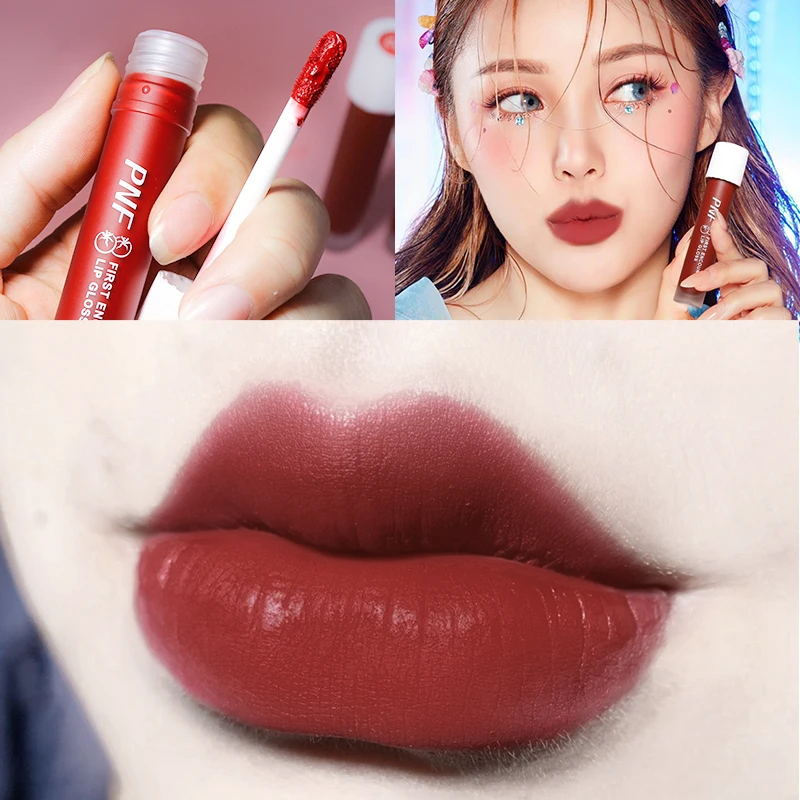 Маленький кровеносный сосуд матовая бархатная глазурь для губ не легко