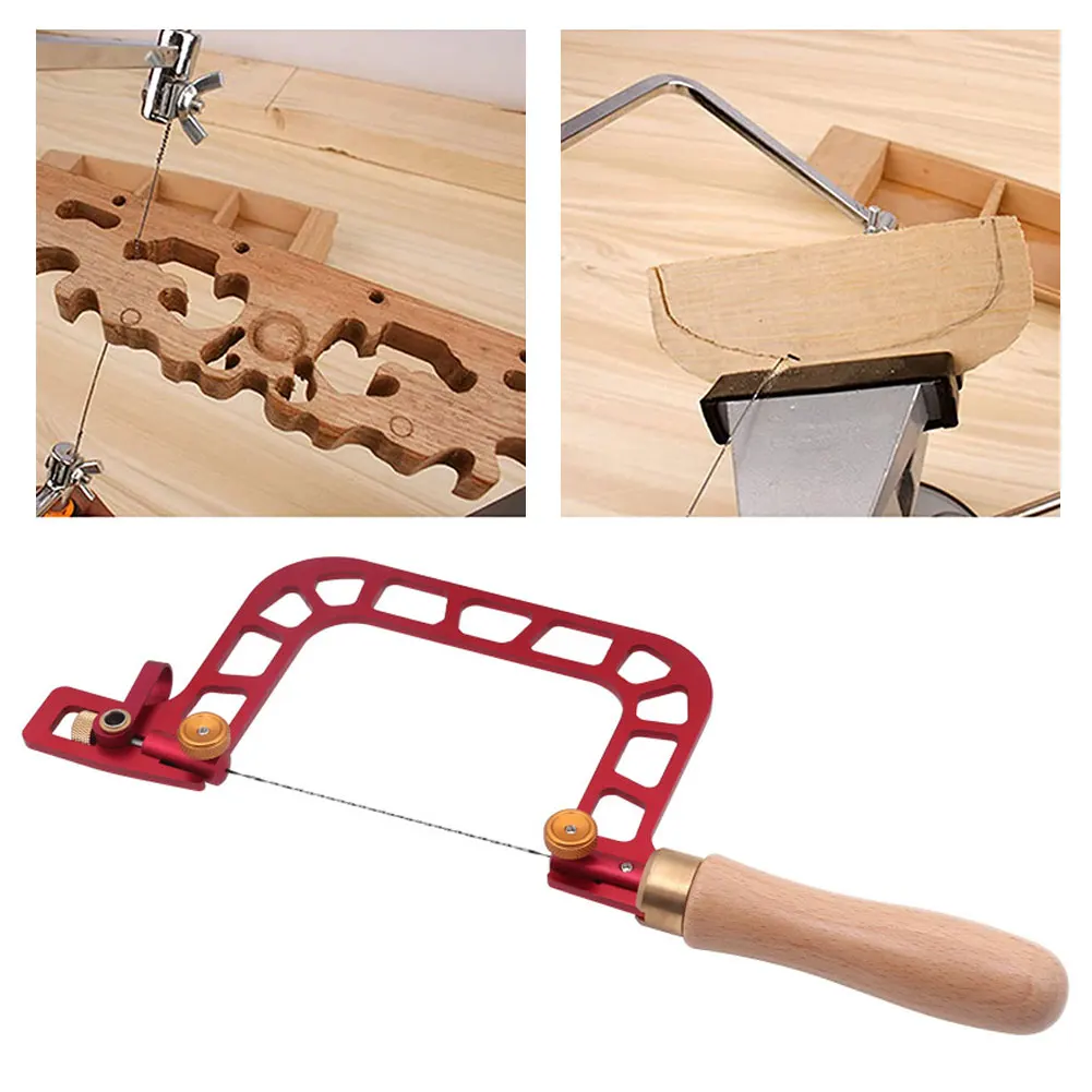 

Saw Frame Kit Heavy Duty U-Shaped DIY Jewellery Hacksaw with Lever Tension for Woodworking metal wax tube fine trimming