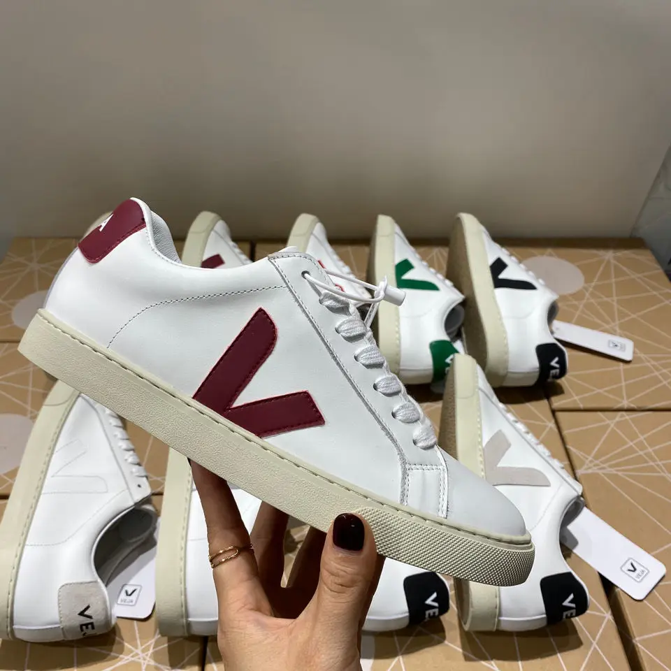 

Veja small white shoes men's and women's lovers sports board shoes leather casual shoes