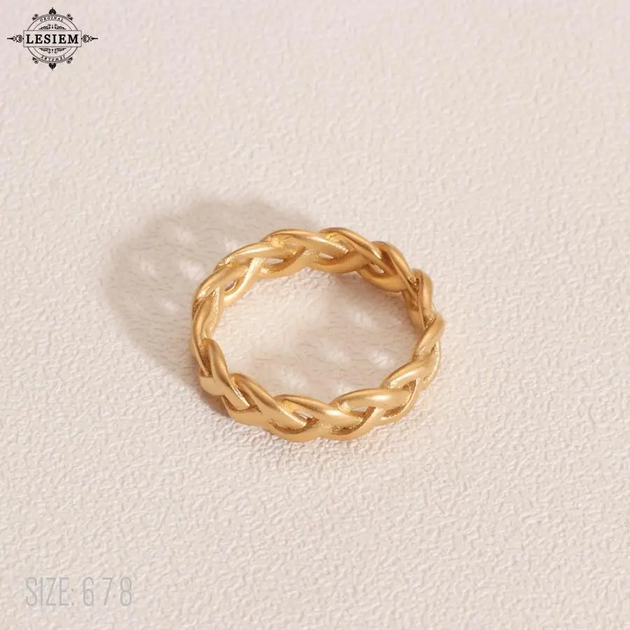 LESIEM Летний стиль 18KGP золотое покрытие размеры 6 7 8 лет кольцо на палец
