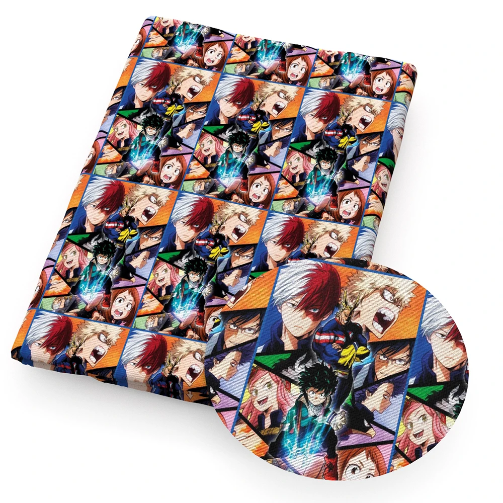

50*145cm Character Printed Polyester Cotton Fabric Patchwork for Cloth Puppet Garment Tissue Quilting Material Doll,1Yc11730
