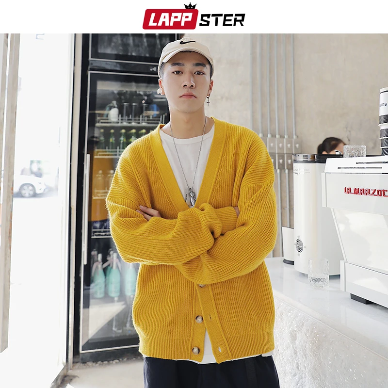 LAPPSTER кардиган Мужская одежда Kpop 2020 мужские свитера Harajuku Ulzzang повседневные