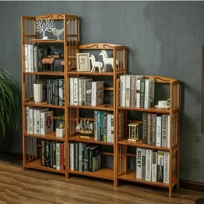 Книжная полка из цельного дерева элегантная стойка для книг полки гостиной