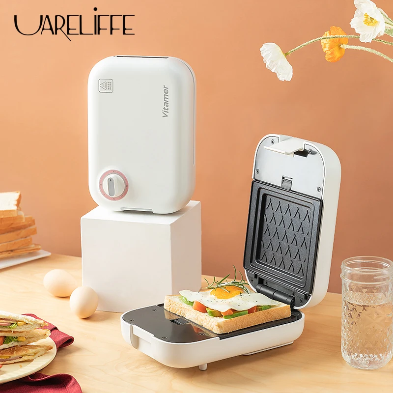Uareliffe Sandwich Maker Breakfast Machine Household Waffle Maker Pressure Toaster Electric Griddles Not Sticky Multi Cookers