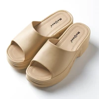 summer 2022 new wedge slippers women fashion pvc slides women indoor outer wear sandals slippers beach platform shoes women
