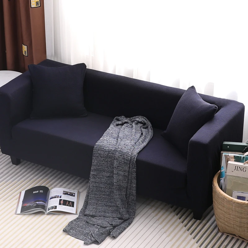 

Thicken Elastic Solid Color Sofa Covers for Living Room Furniture Slipcover Couch Cover 1/2/3/4 Seater Chrismas Party Wedding