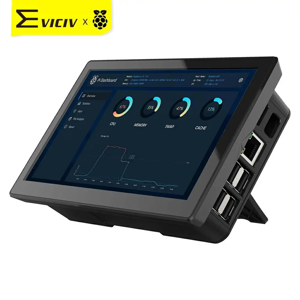 Чехол для Raspberry Pi с сенсорным экраном и вентилятором EVICIV 7 10 портативный монитор i 4