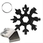 Многофункциональный гаечный ключ 18 в 1 со снежинками, шестигранный ключ, многофункциональная отвертка для кемпинга и выживания, многофункциональный инструмент для езды на велосипеде на открытом воздухе, брелок для повседневного использования