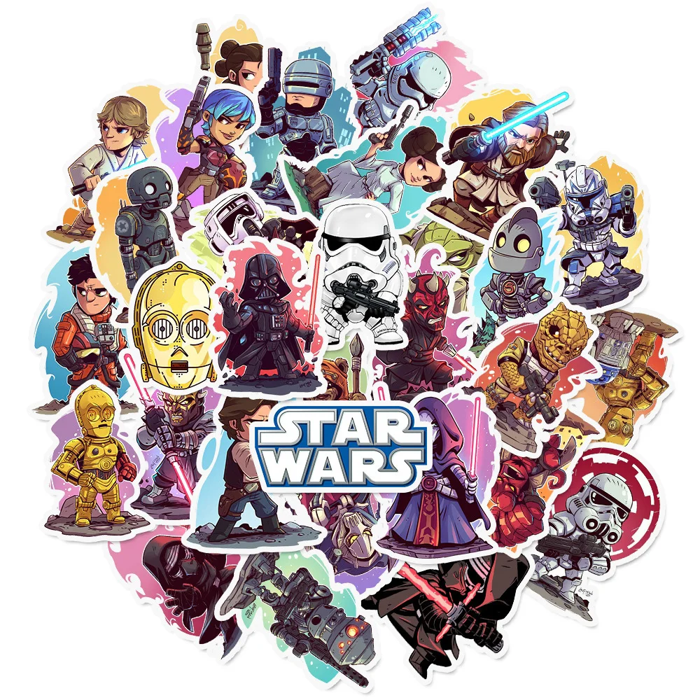50 шт./компл. не повторяет Hasbro Star Wars Baby Yoda Граффити стикер s водонепроницаемый багаж