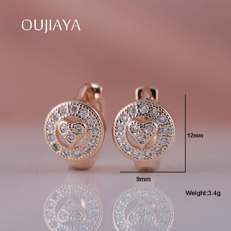OUJIAYA Любовь Круглый микро воск инкрустация кубического циркония длинные женские