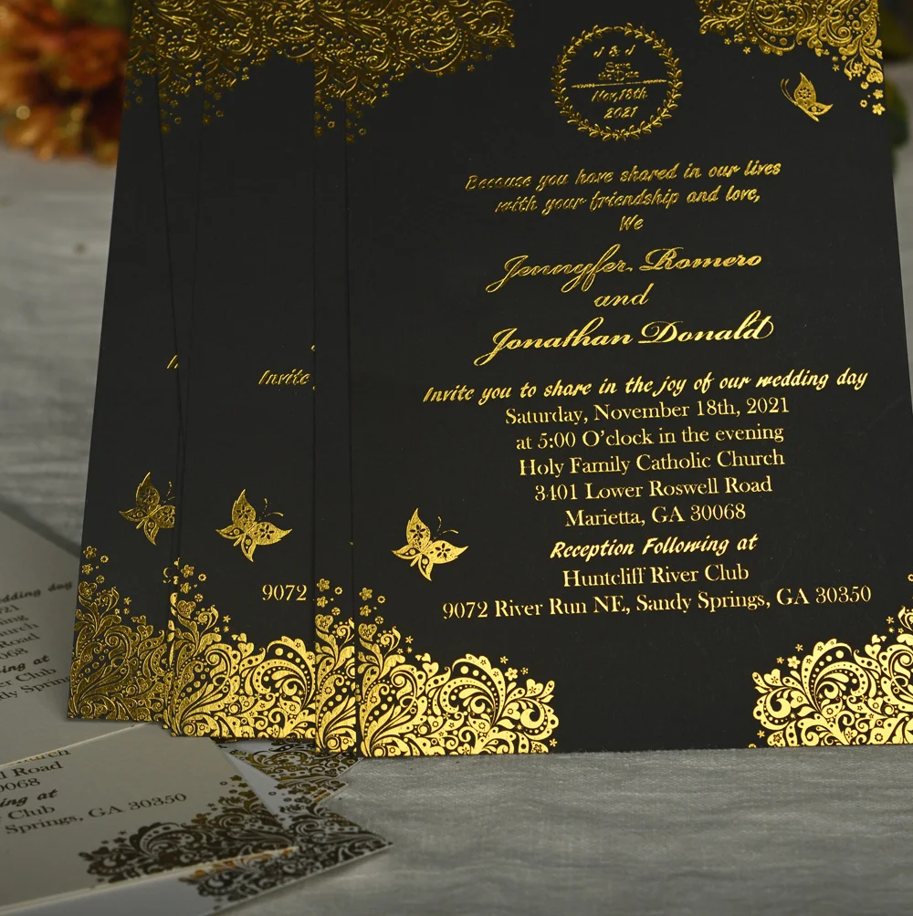 WISHMADE горячее тиснение внутри бумаги Внутренняя Страницы из золотой фольги