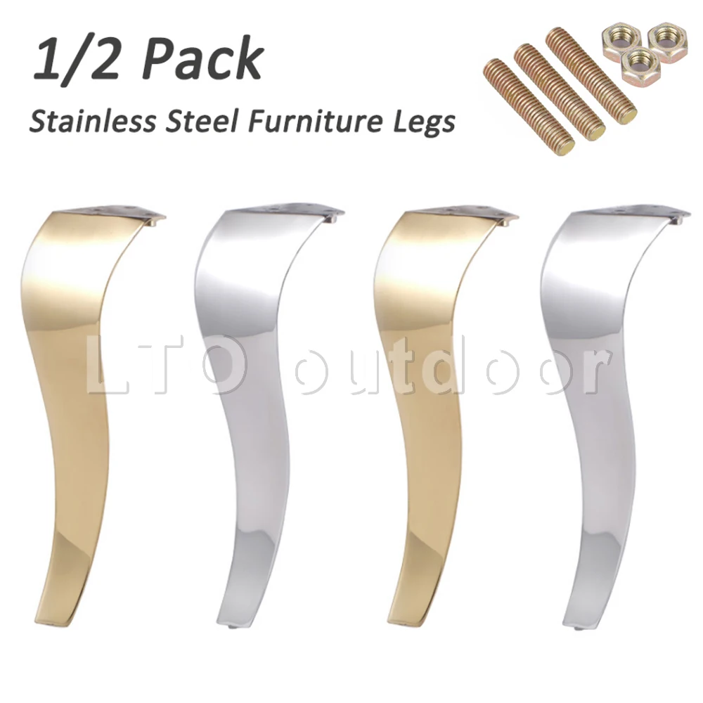 

European Furniture Legs Feet Replacement For Tea Coffee Table Stool Bar Sofa Cabinet TV Stands 350/400/450mm with Screws