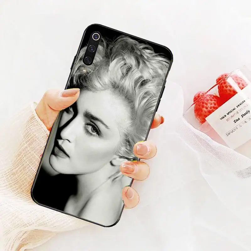 

Diva Madonna Pop Phone Case For Redmi 9A 8A 7 6 6A Note 9 8 8T Pro Max Redmi 9 K20 K30 Pro Black Silicone Soft TPU Case
